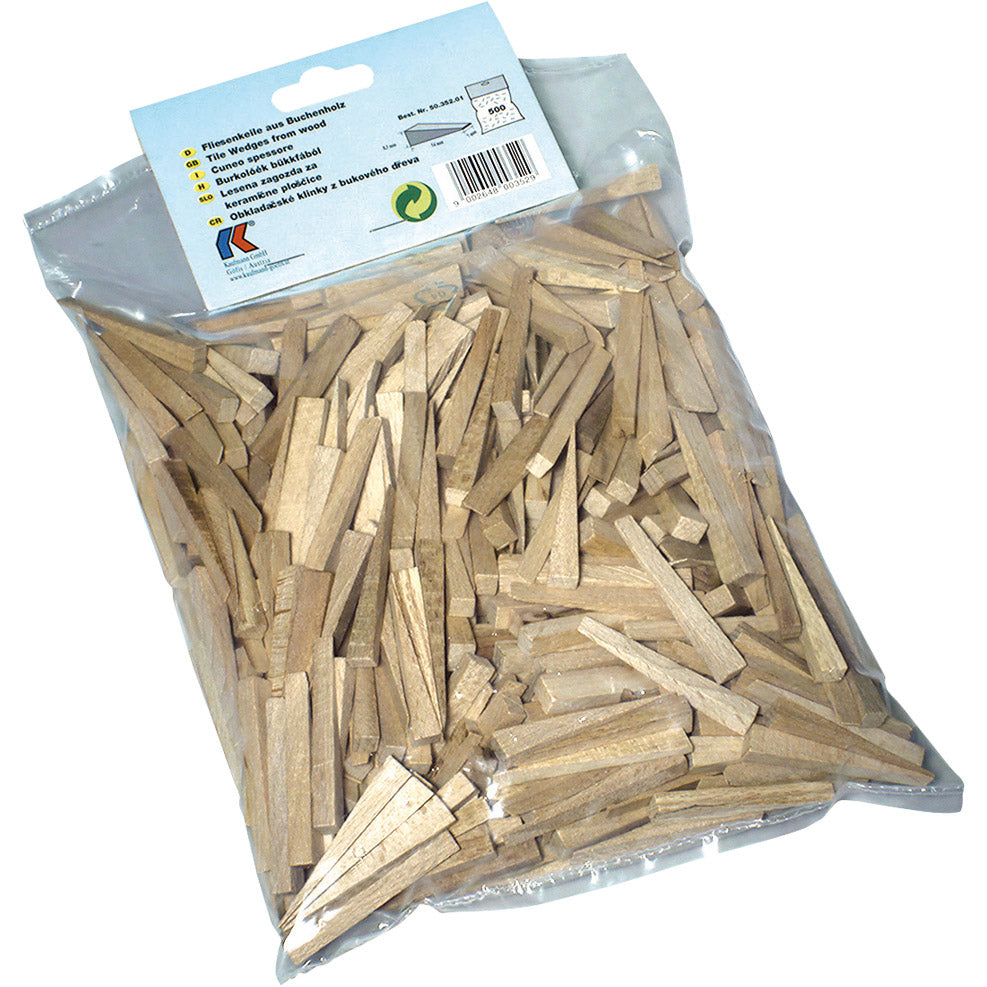 Wooden tile wedges