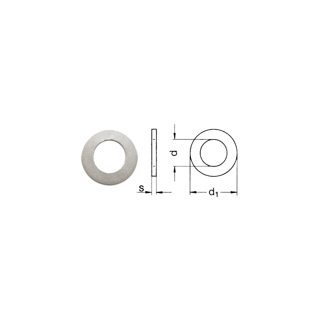 Rondelle DIN 125 A / ISO 7089 in acciaio inox A2
