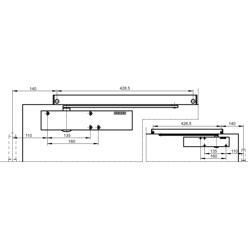 T-Stop slide rail TS 3000/TS 5000 V