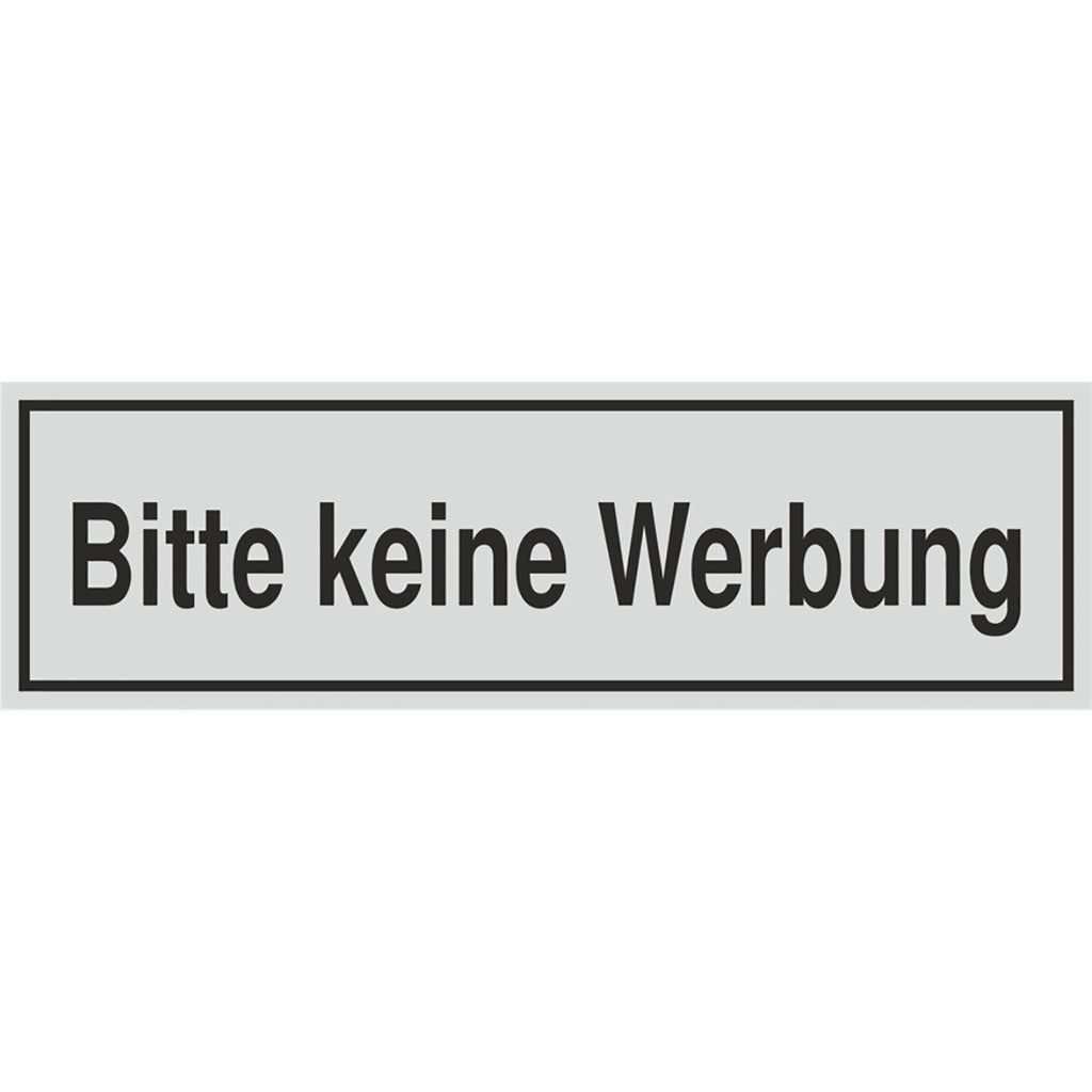 Schild - Bitte keine Werbung