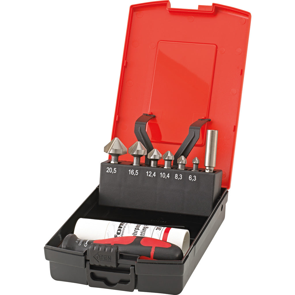 Set di punte svasate 9 pezzi / 90°