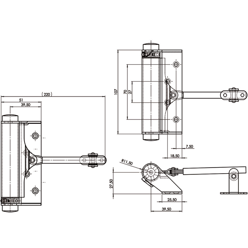 Door closer FRIDAVO No. 15