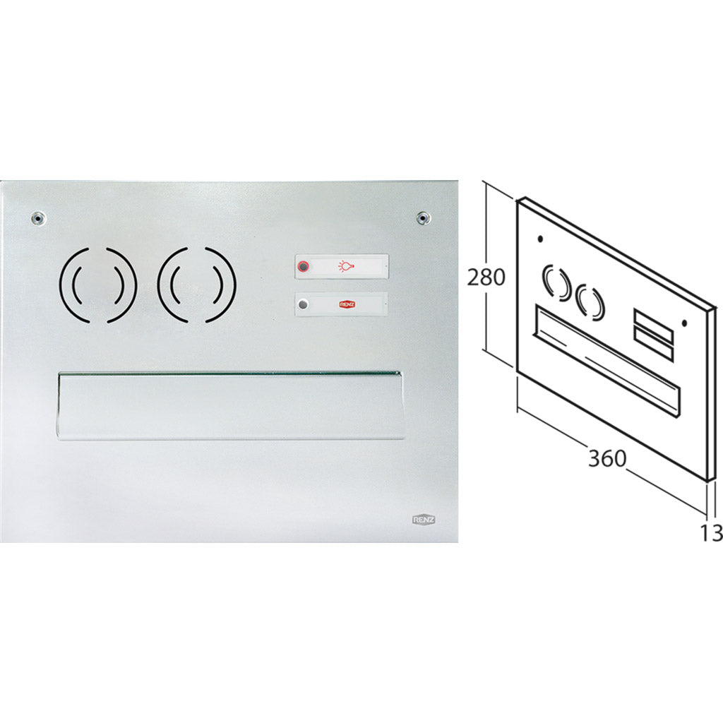 PANNELLO FRONTALE IN ACCIAIO INOX V4A