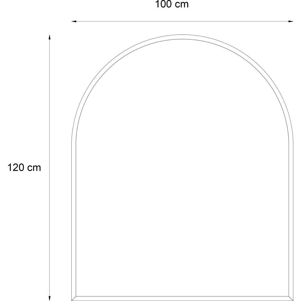 Glass base plate round arch