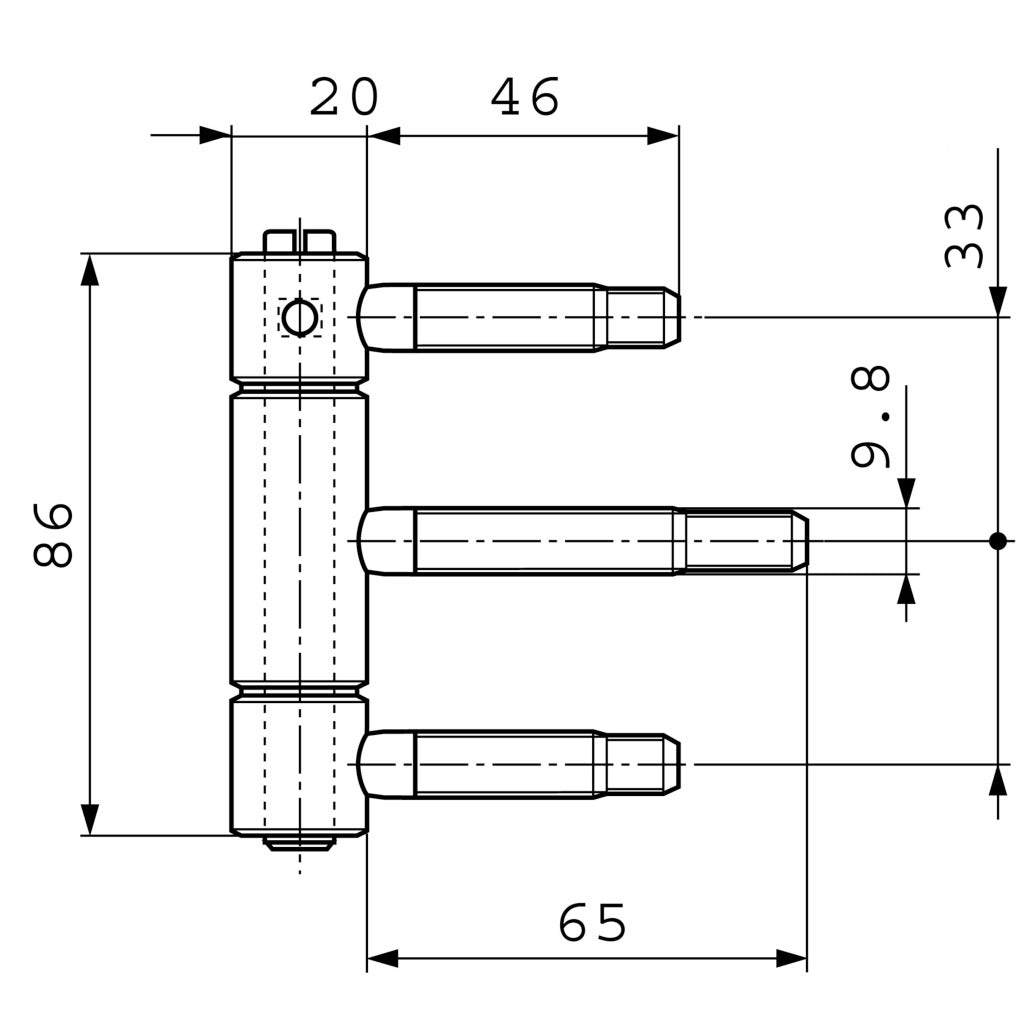 Cerniera per porta 40H-20-004 (4.0100.AS)