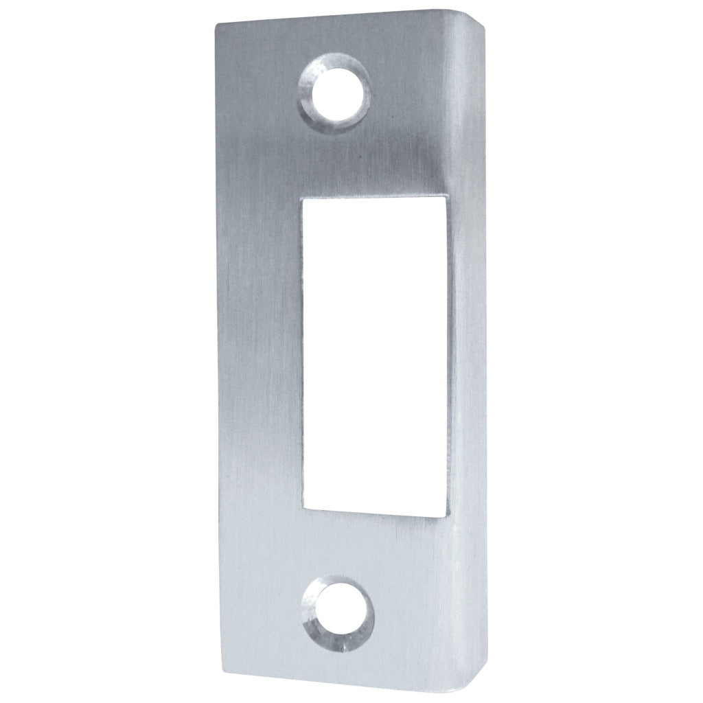 Angled strike plate