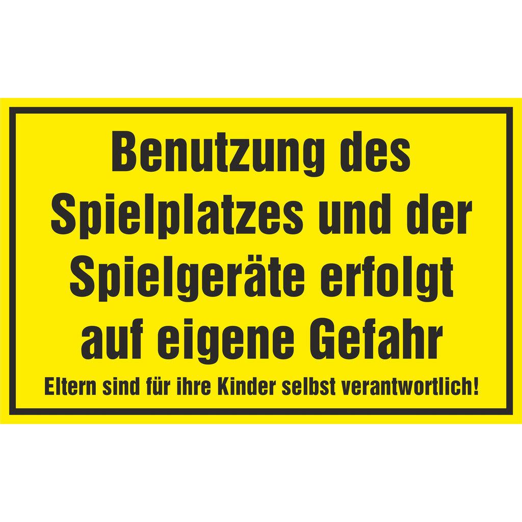 Hinweisschild - Spielplatz
