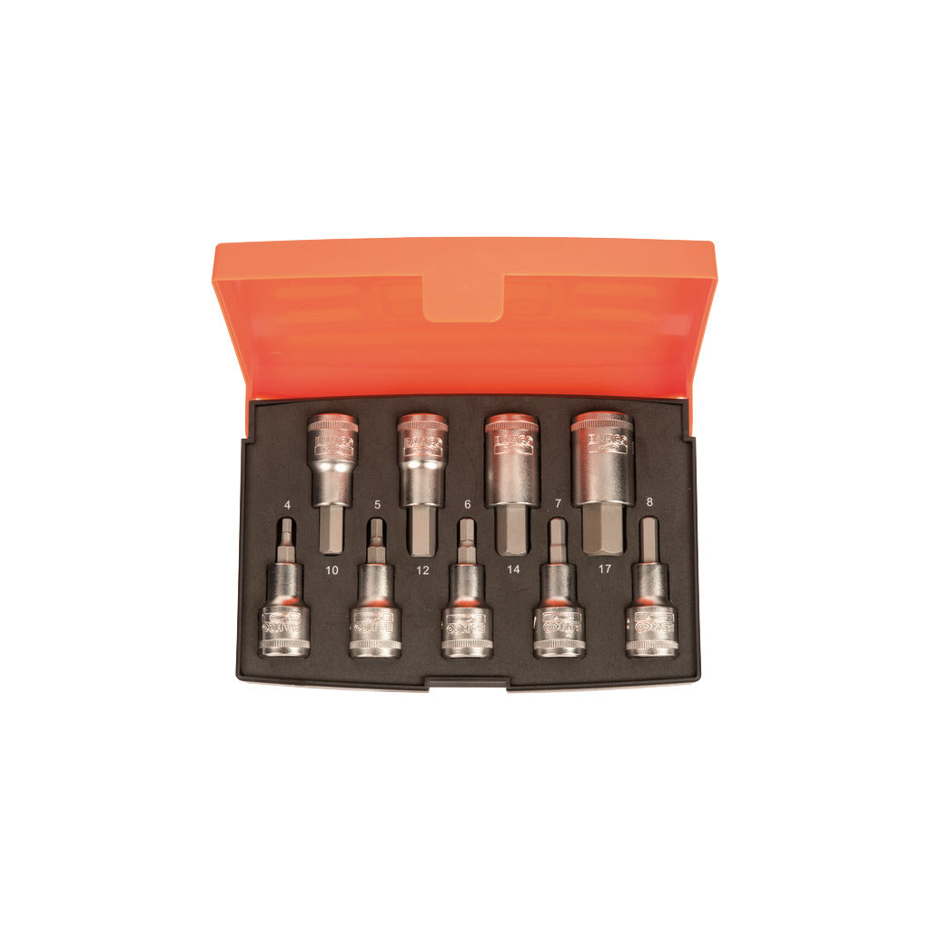 Set di chiavi a bussola / esagonali / 1/2" / 9 pezzi