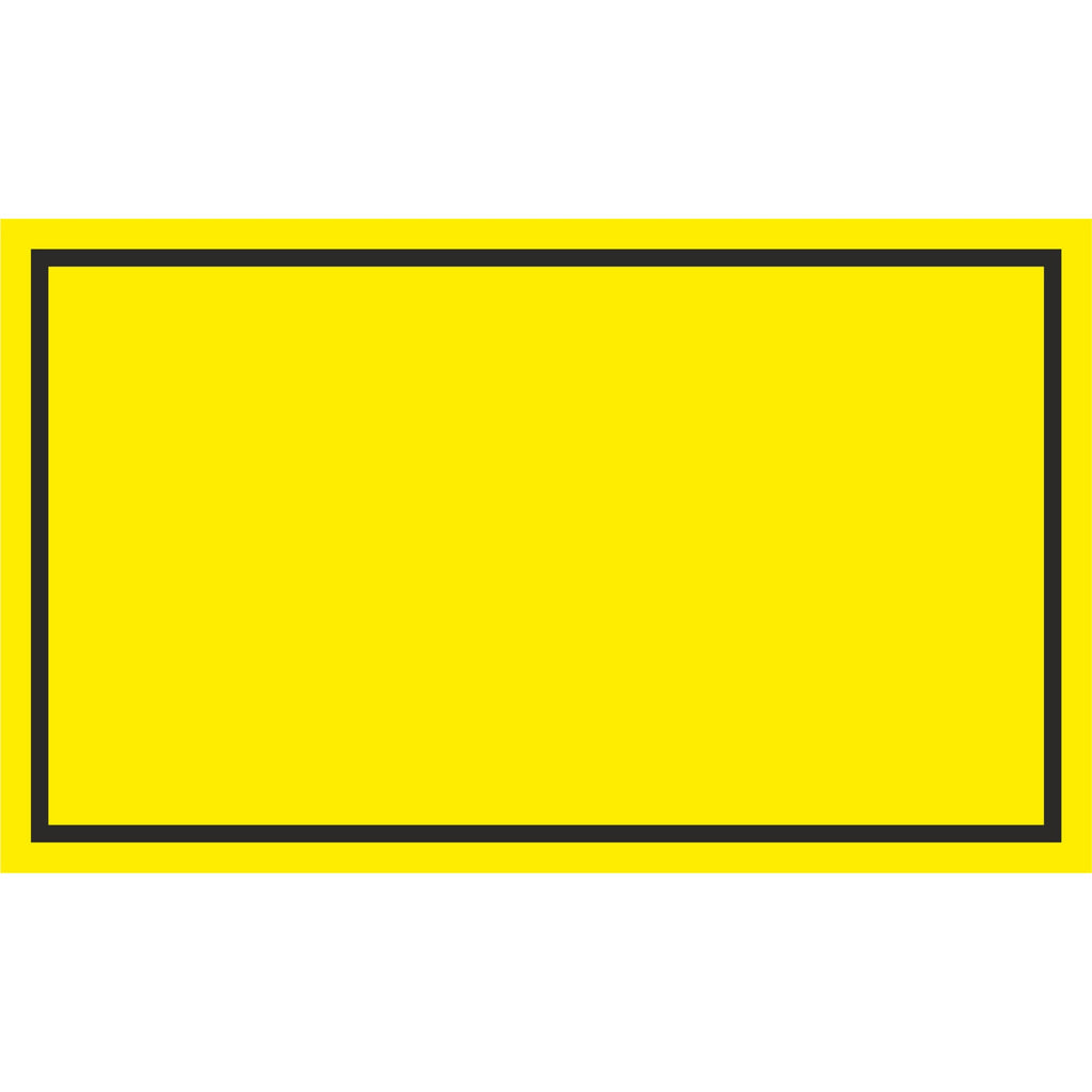Segnale informativo - cartello vuoto giallo