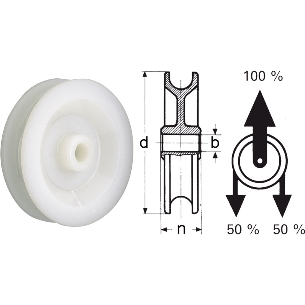 Rope pulley series no. 190 P