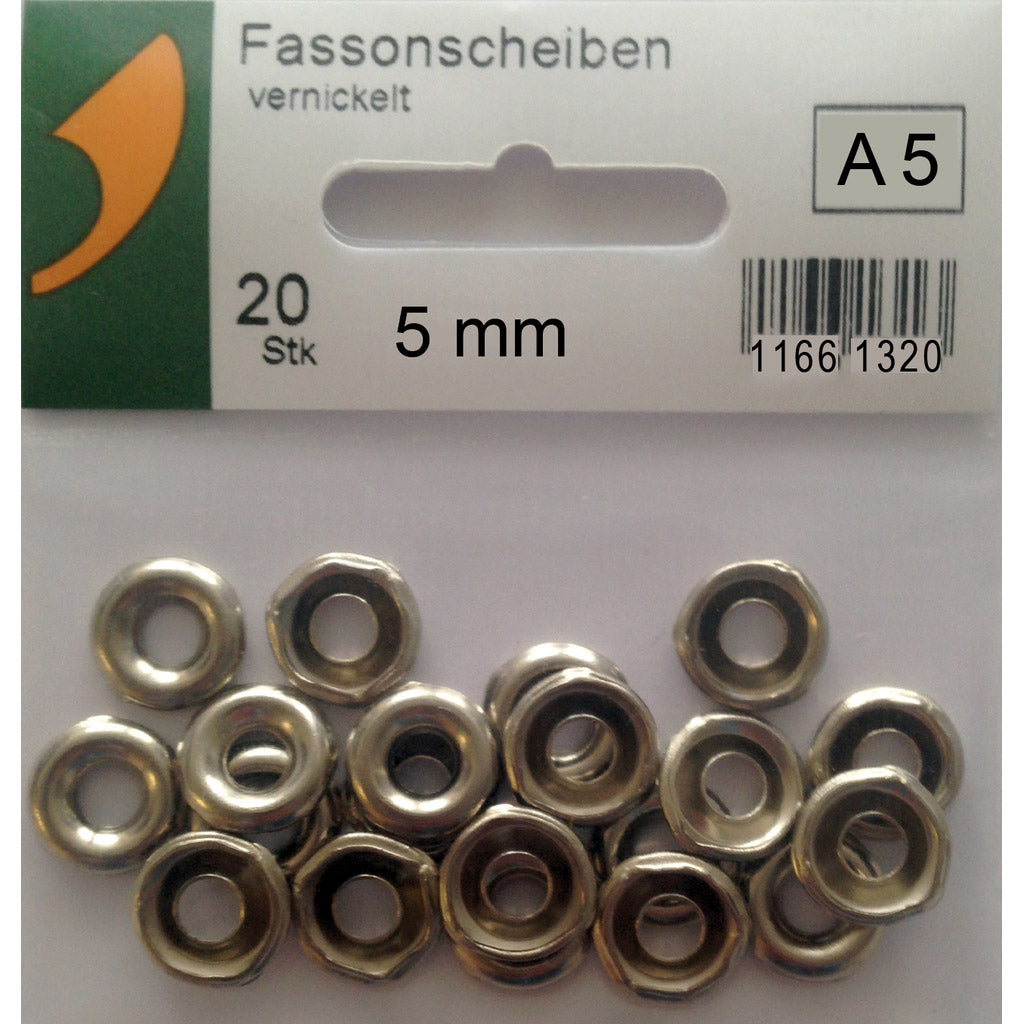 SBV-Fassonscheiben vernickelt