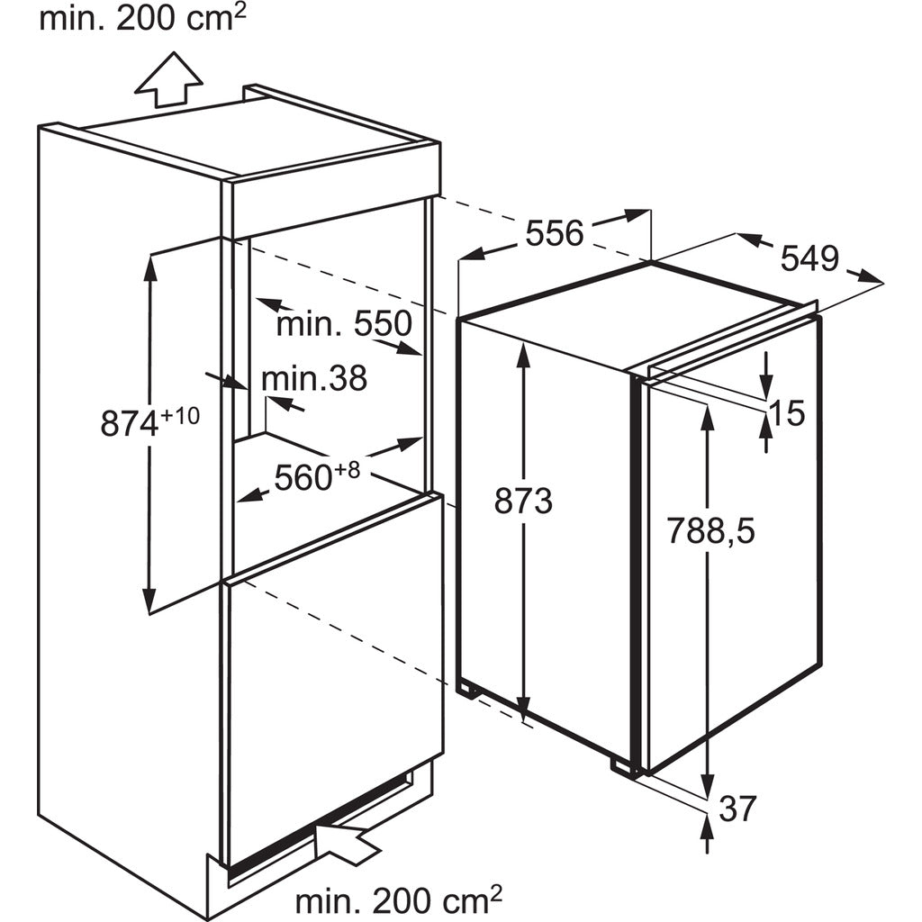 Einbau-Kühlschrank 5000 ohne Gefrierfach ER5D88F