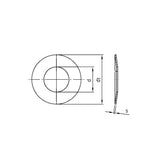 DIN6796 clamping washers for screw connections galvanized