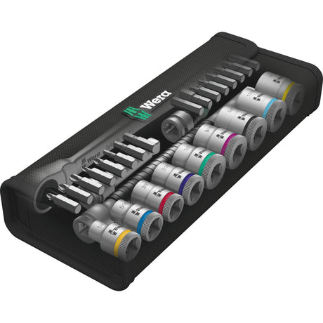 Zyklop Metal-Knarrensatz 8100 SB 11 / 29-teilig / Umschalthebel, 3/8", zöllig