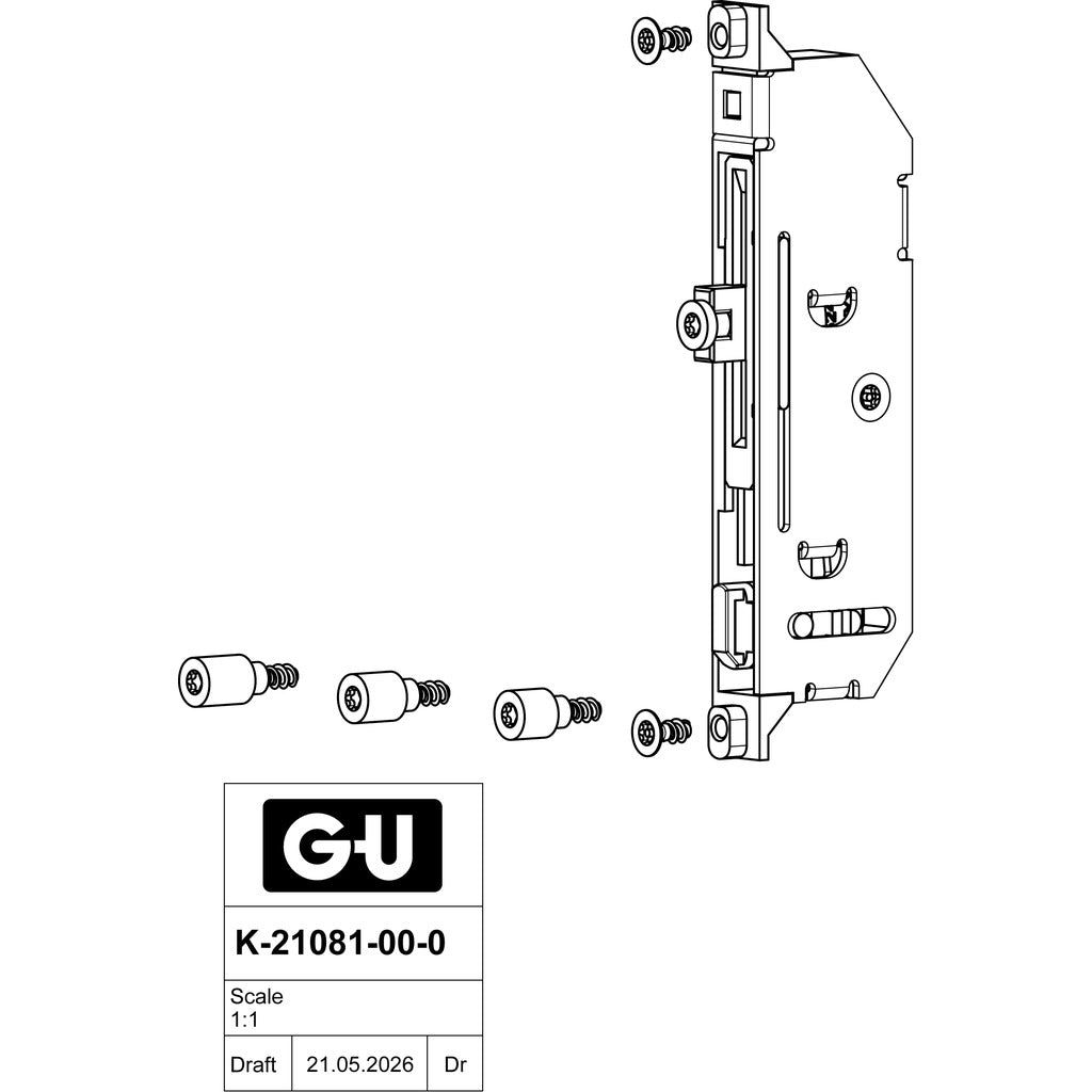 Schlosskasten TE-Modul extern für SECURY Automatic K-21081-00-0-6