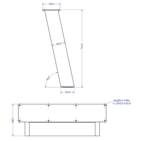 Table frame TEGGO