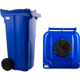 Pfandflaschensammelbehälter blau / 2-Rad Container (F)