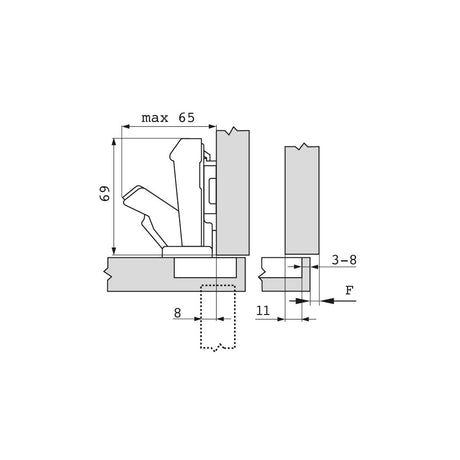 CLIP top hinge 170°