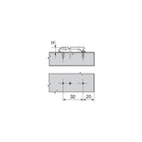Clip top Excenter Montageplatte gerade
