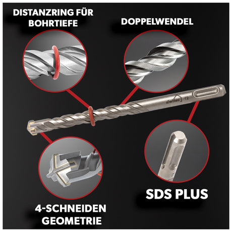 Siwitec SDS Plus Betonbohrer Set 7-teilig / 160 mm