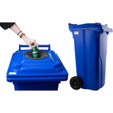 Pfandflaschensammelbehälter blau / 2-Rad Container (F)