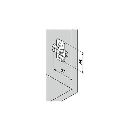 Clip top eccentric cross mounting plate