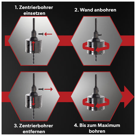 Siwitec SDS Plus Hartmetall Bohrkrone 68 mm