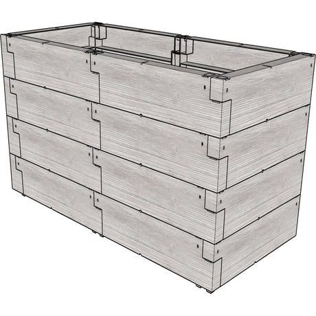 Letto rialzato Juwel "Timber" set di 4 Nordic Wood