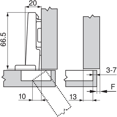 CLIP top 110° special hinge
