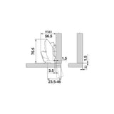 Cerniera CLIP top BLUMOTION per ante sottili 110°