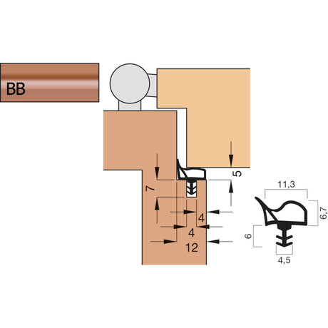 Türdichtung A 1015 Kurzbund
