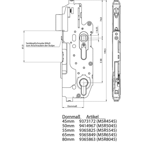 Multisafe Hauptschlosskasten 855