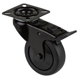 Swivel caster / appliance casters with brake, black