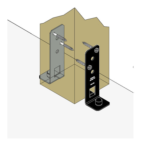 Pfostenhalter PPG schwarz