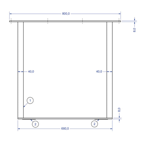 Table frame TEGGO