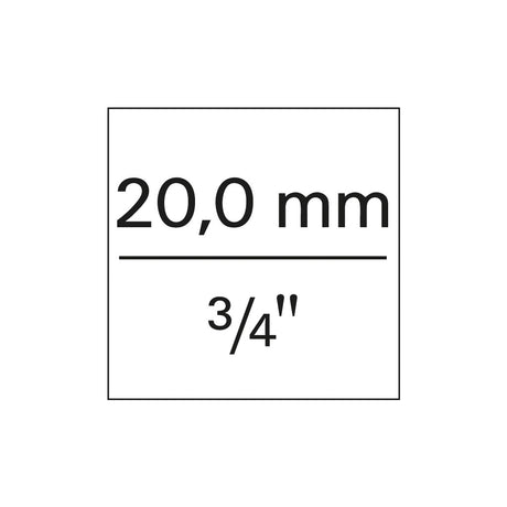 Riduttore da 3/4" quadrato interno a 1/2" quadrato esterno