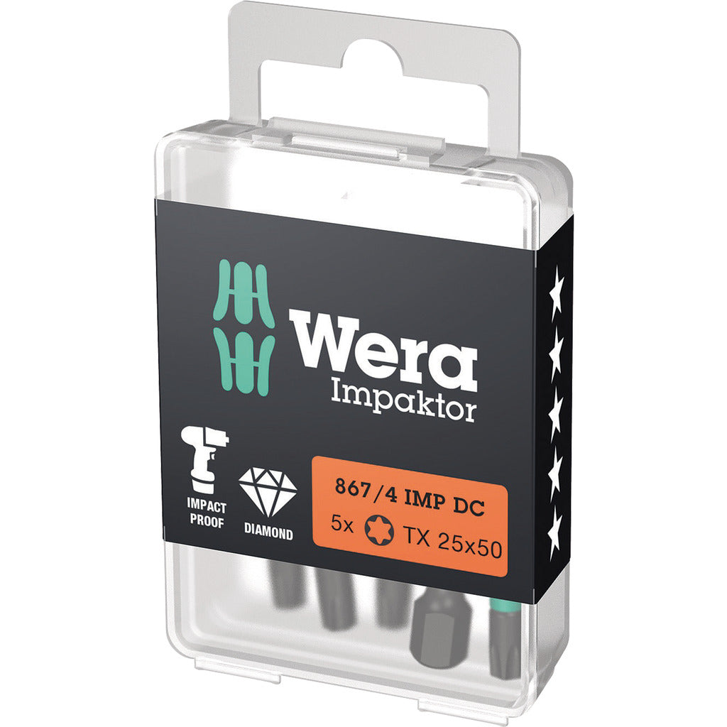 Punte per avvitatori fai da te 867/4 IMP DC TORX®