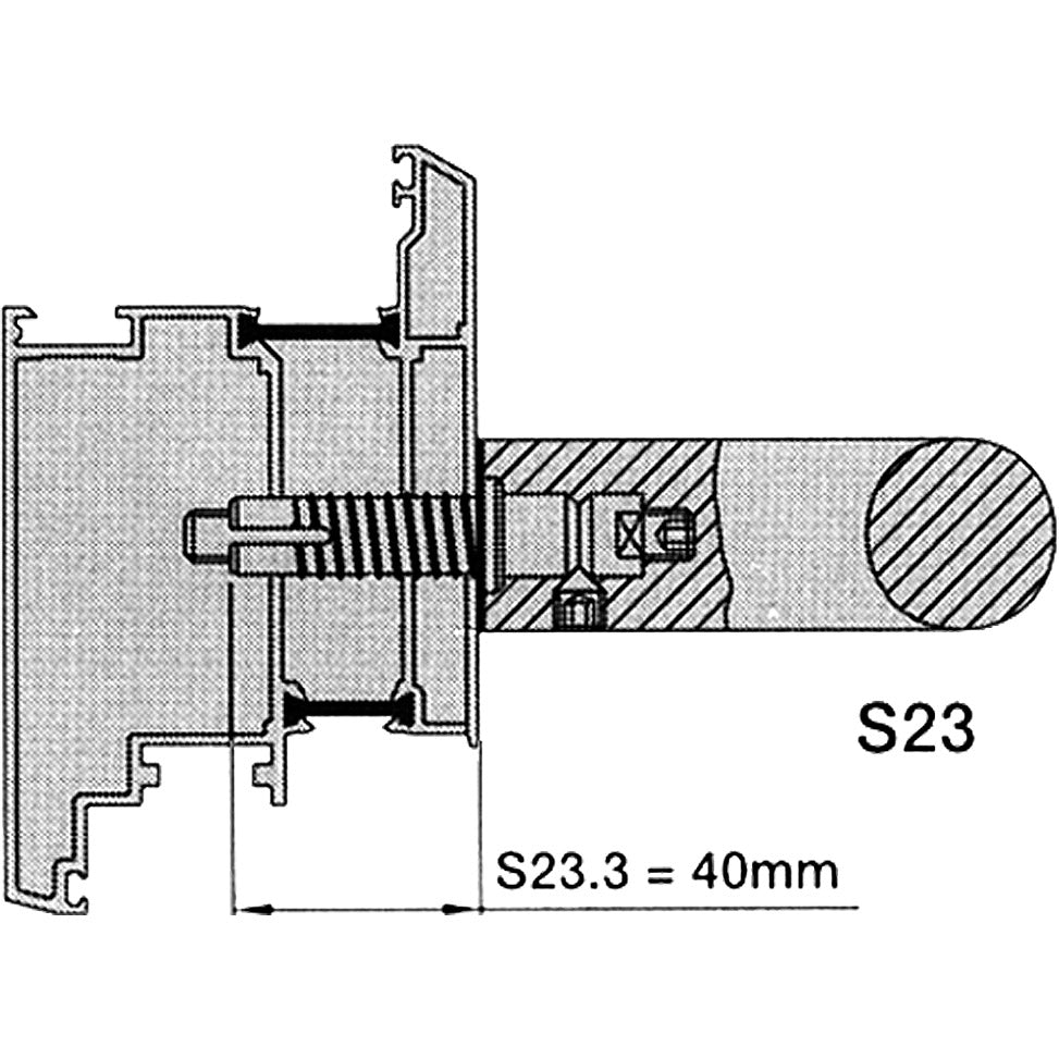 Türgriffbefestigung S23 - M8