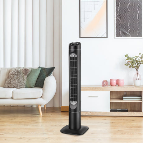 Tower fan with display