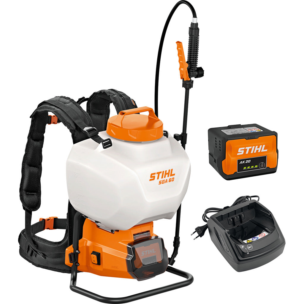 Spruzzatore a batteria Stihl SGA 60 / con batteria AK 20 e caricabatteria AL 101