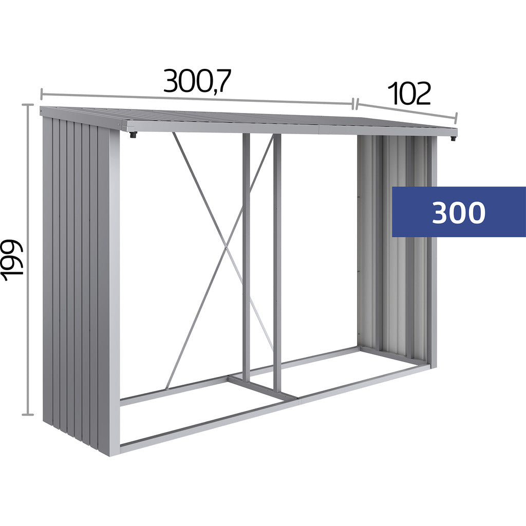 biohort WoodStock® 300 / Firewood rack and tool cabinet