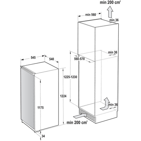 Einbau-Kühlschrank mit Gefrierfach G400 RBI412EE1