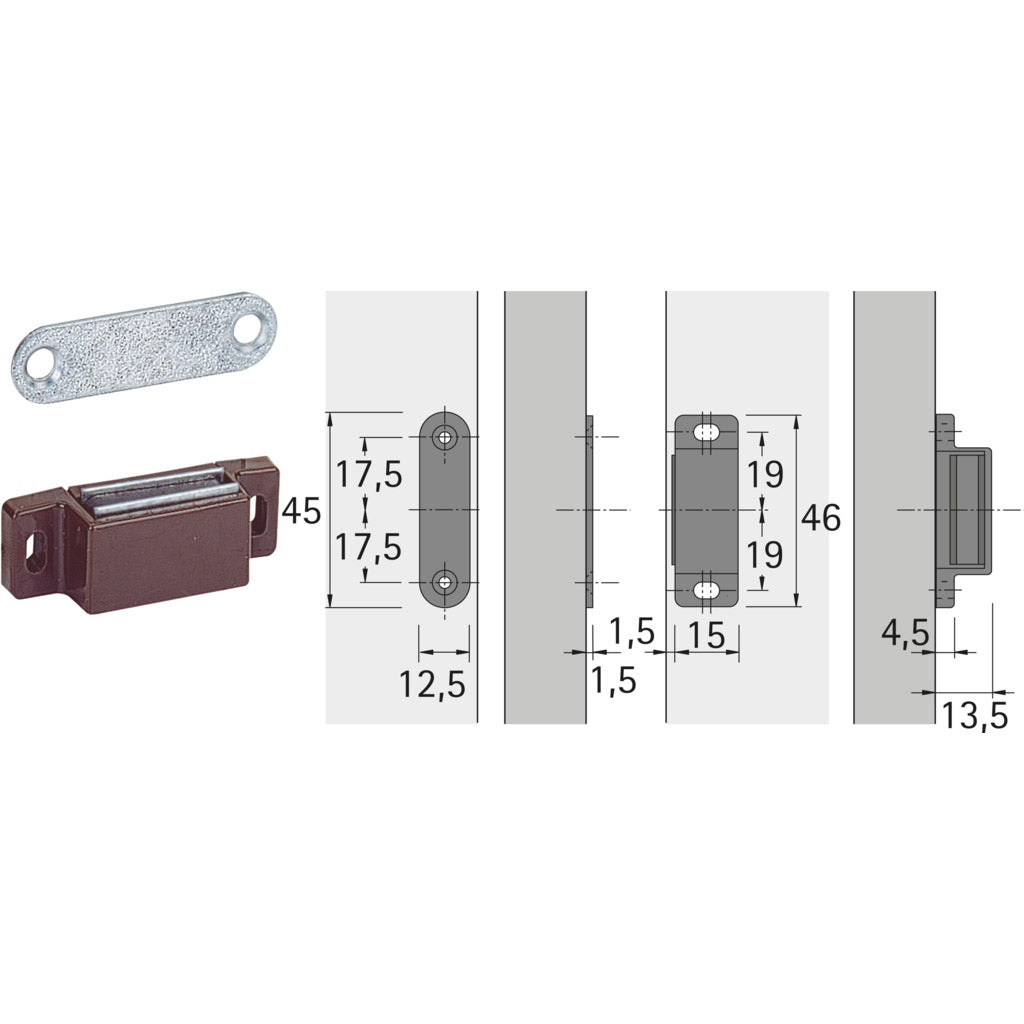 Magnetic catch M 72 / GP 2