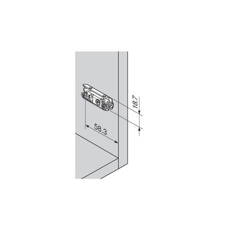Clip top Excenter Montageplatte gerade