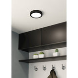 Eglo LED ceiling light Fueva 5, 160 mm / black, round