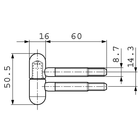 Door hinge 30T-16-000 (1.160RK)