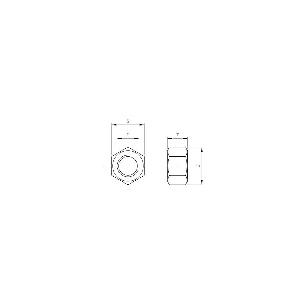 DIN934 ISO 4032 hexagon nut 8 galvanized