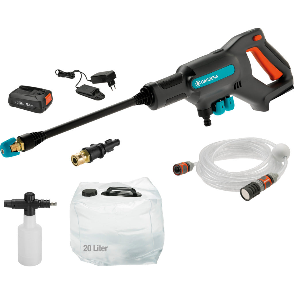 Idropulitrice a media pressione senza fili AquaClean 24/18V P4A Premium / Set pronto all'uso