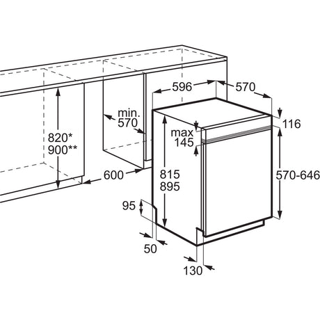 Integrierter Geschirrspüler 8000 GI850B