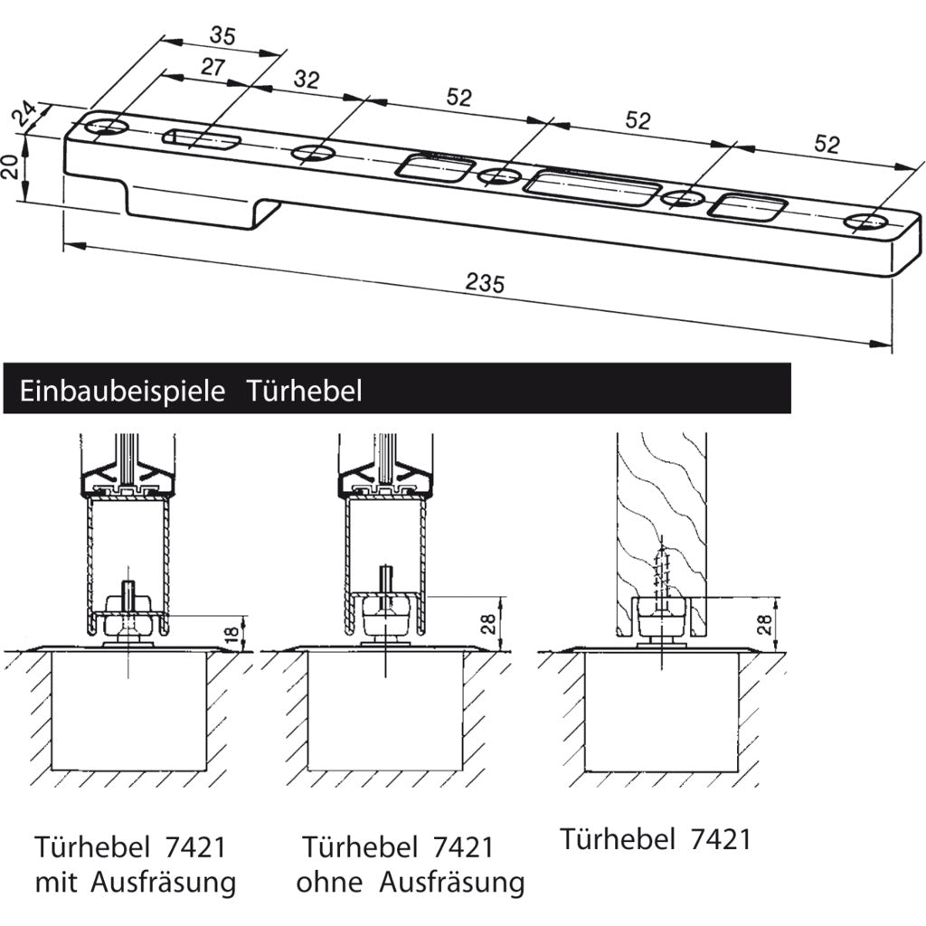 Türhebel 7421